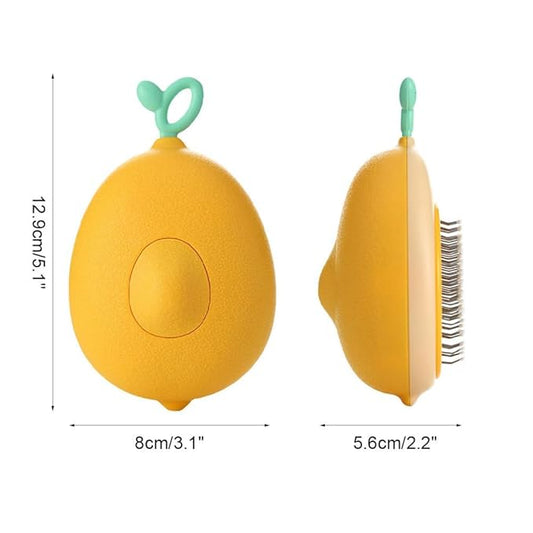 Cat Brush, Self Cleaning Cat Grooming Brush Avocado Shaped Pet Deshedding Brush for Short Long Haired Small Dogs Cats Rabbits