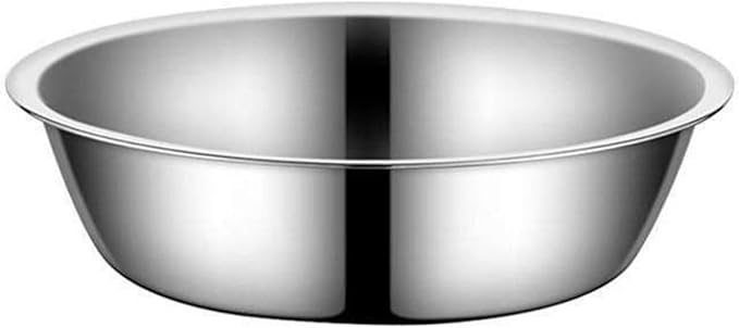 Pet Supplies Large Capacity Dog Bowl Non-Rust Stainless Steel Cat Water Feeder Bowls Silver Pet Food Container Kitten(Size M)