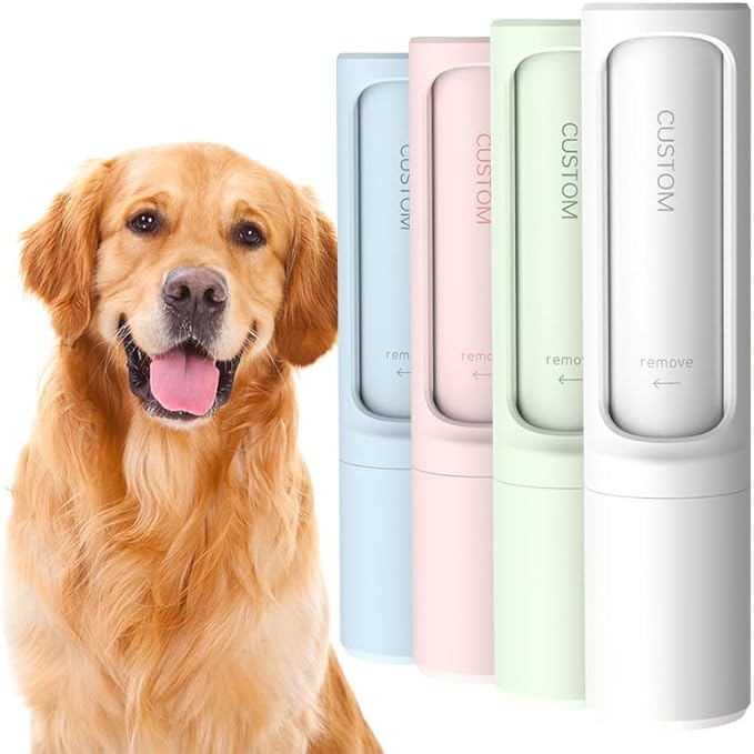 Pet Hair Remover Roller – 360° Self-Cleaning, Reusable Lint Roller for Pet Hair on Couch, Clothes, Car & Bed – Dog & Cat Fur Remover Brush – Pink
