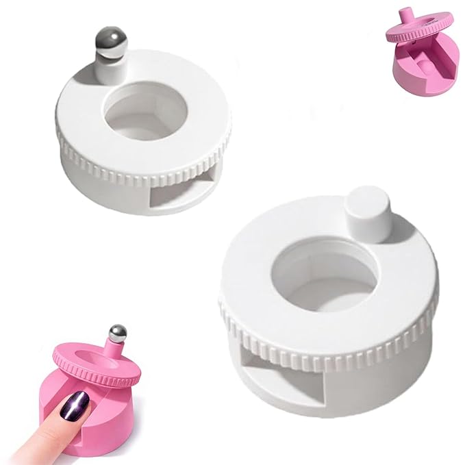 2Pcs Rotating Cat Eye Magnet, 2026 Magnetic Nail Tool, Beginner Friendly 5D Magnet Cateye, Uniform Magnetic Force and Excellent Light Absorption, Can Easily DIY Glossy Cat Eye Effect (2A-Mix)