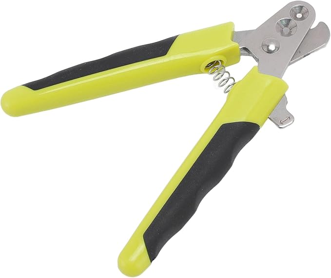 Rengue Cat Nail Trimmers Pet Nail Clippers, Stainless Steel Blades for Easy Cutting Ergonomic Non Slip Handle for Cats Dogs Kittens Rabbits Hamsters Birds Dog Grooming Supplies (Green Black)