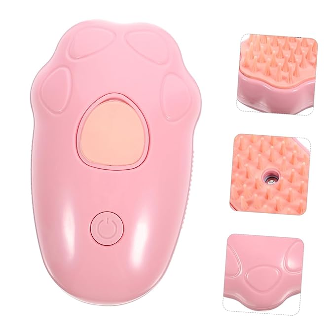 Hemoton 2pcs Steam Brush for Cats and Dogs Self-cleaning Bathing and Grooming Tool Gentle Massage and Tangled Hair Removal Safe for