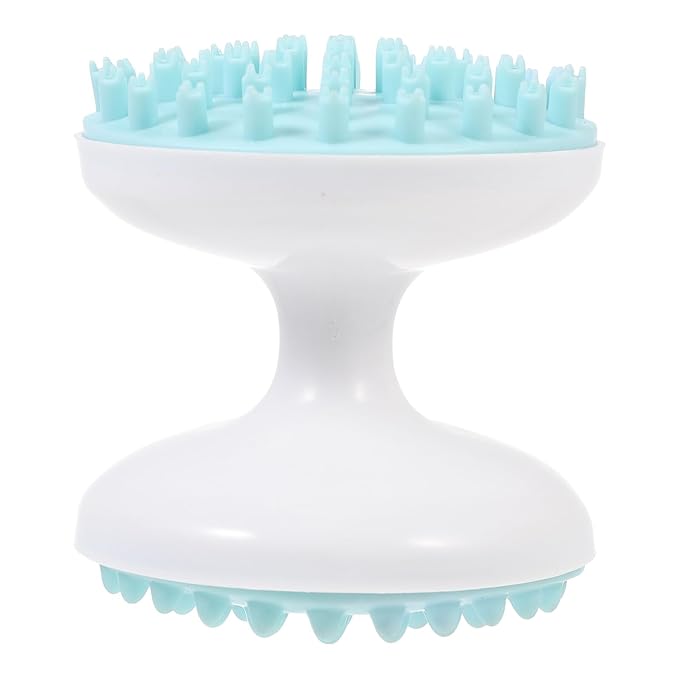SUPVOX Pet Grooming Comb and Cat Massage Brush Plastic Household Pet Bathing Brush with Green Handle for Long Hair Cats and Dogs Grooming Supplies