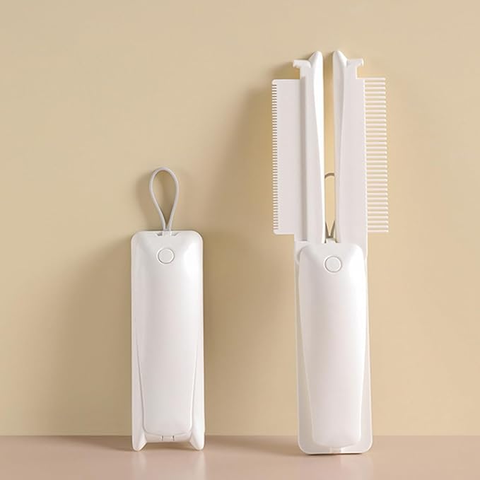 Abaodam Dog Grooming Comb 3-in-1 Foldable Pet Hair Comb for Dogs and Cats, Wear-resistant Fine Teeth Detangling Brush, Compact Portable Pet Grooming Supplies for Indoor Use