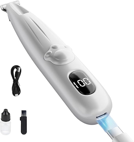 Cat Hair Trimmer - Cordless Waterproof Grooming Equipment, Pet Hairs Trimmer with Safe Precision Blades, Paws Eyes Face Buttocks, Small Medium Large Breeds, Grooming for Cats