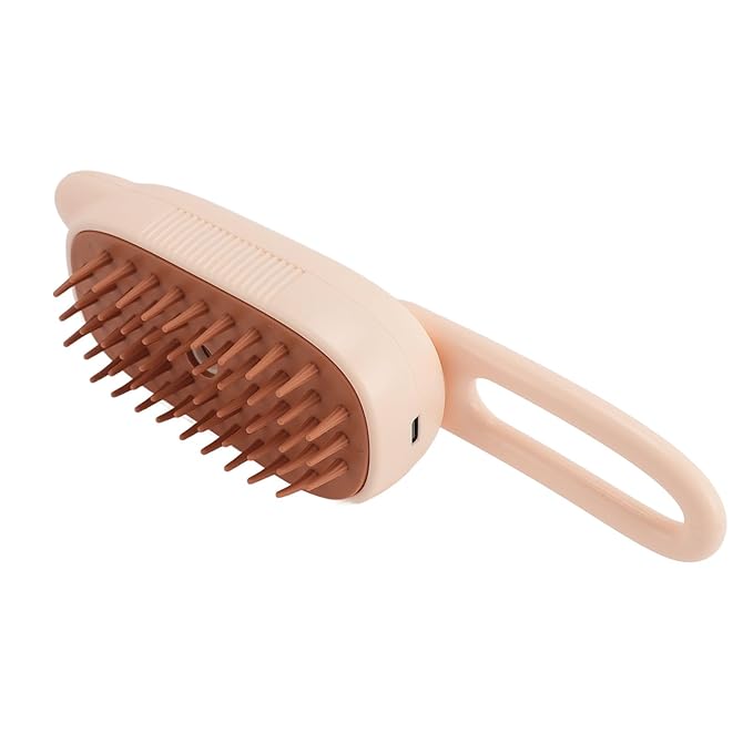 Cat Mist Brush Multifunctional One Click Spray Shedding Bath Brush Pet Steam Brush for Cats Grooming (Beige)
