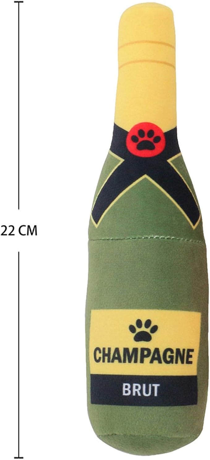 Printed Dog Toy Bottle Squeaky Bite Resistant Teasing Toy Pet Supplies for Training Medium Dogs Small Dogs Puppy Birthday, Green