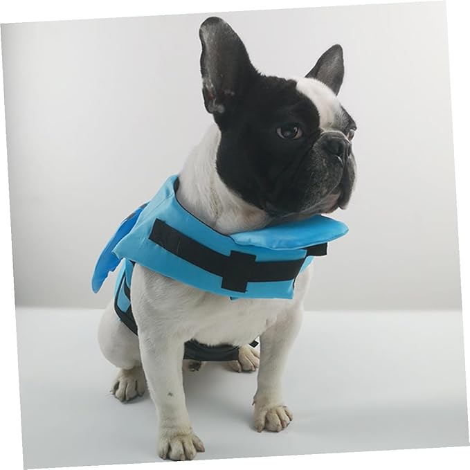Luxshiny Reflective Blue Canine Safety Jacket Small, Breathable Professional Pet Preserver Vest for Swimming and Outdoor Safety, Portable Puppy Accessory Pet Supply