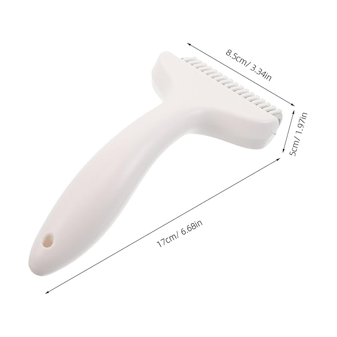 Milisten Pet Grooming Comb: Cat & Dog Hair Removal Brush Stainless Steel Ergonomic Grip Loose Hair Undercoat Dematting Comb For Small Animals