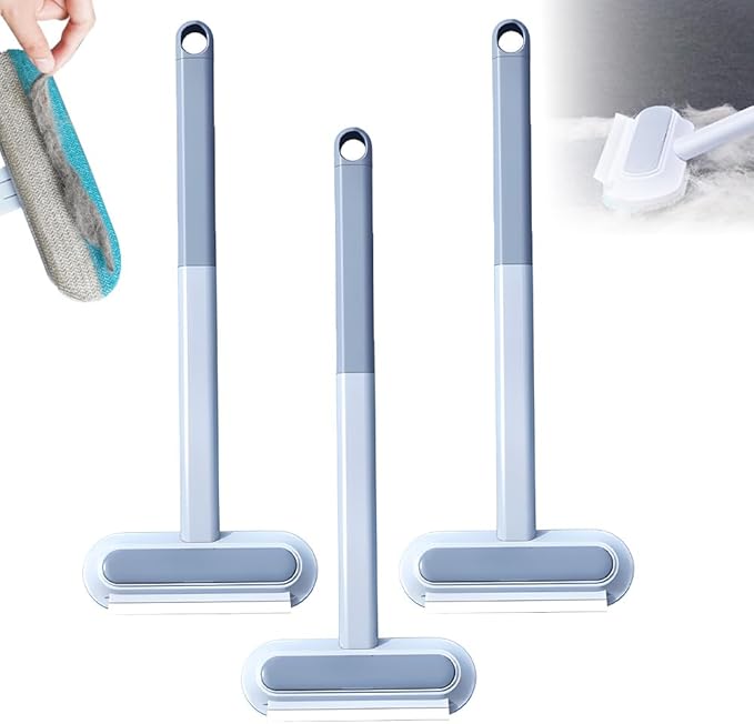 4 in 1 Pet Hair Removal Tool, Multifunctional Pet Hair Remover, Long Handle Cat and Dog Hair Removal, Washable Cat Hair Remover Brush for Car, Couch, Carpet, Clothes, Window and Laundry (3 Pcs)