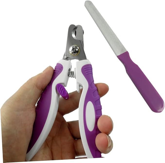 BESPORTBLE Dog Cat Nail Clippers Stainless Steel Pet Grooming Scissors Portable Nail Cutters Spring Release Handle