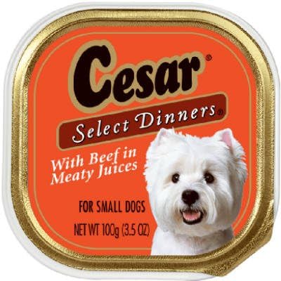 Cesar Canine Cuisine Porterhouse Steak Flavor Dog Food Trays 3.5 Ounces (Pack of 8)