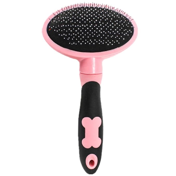 Milisten 1pc Pet Massage Comb for Cats and Dogs Ergonomic Grooming Tool Gentle Bristles for Removing Loose Hair and Dander for