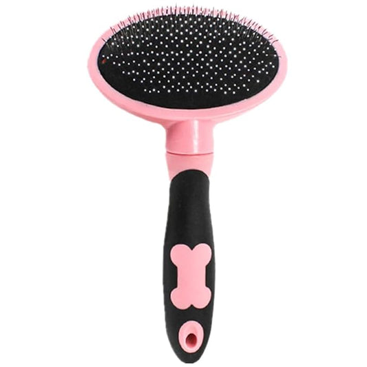 Milisten 1pc Pet Massage Comb for Cats and Dogs Ergonomic Grooming Tool Gentle Bristles for Removing Loose Hair and Dander for
