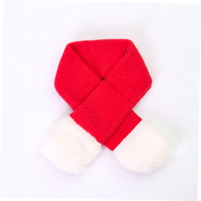 Christmas Pet Hat and Scarf Set, Decorative Dog Headdress Supplies, Warm Winter Photo Prop for Puppies and Small Dogs