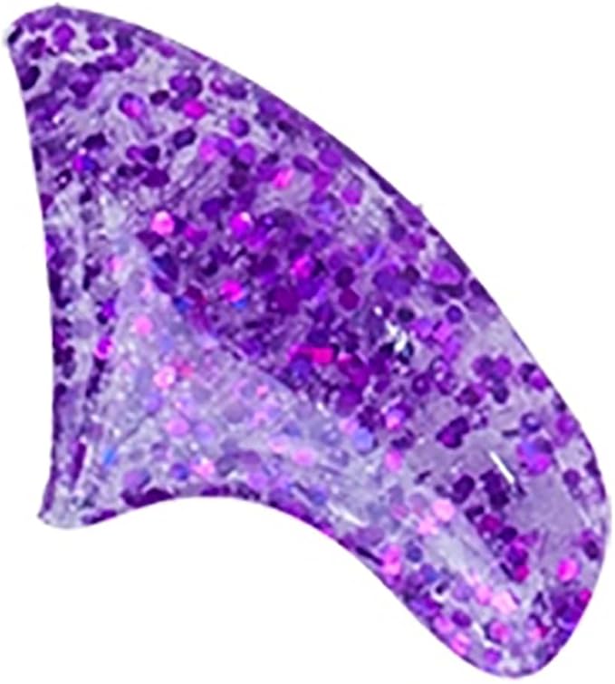 Soft Nail Caps 60 Packs for Cats - Purple Holographic Glitter Medium