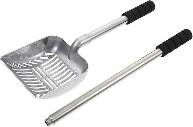 Detachable Cat Litter Scoop Handle Sturdy Poop Scooper for Easy Cleaning of Cat Waste Smooth Edges for Safe Use Practical Pet Supply Tool