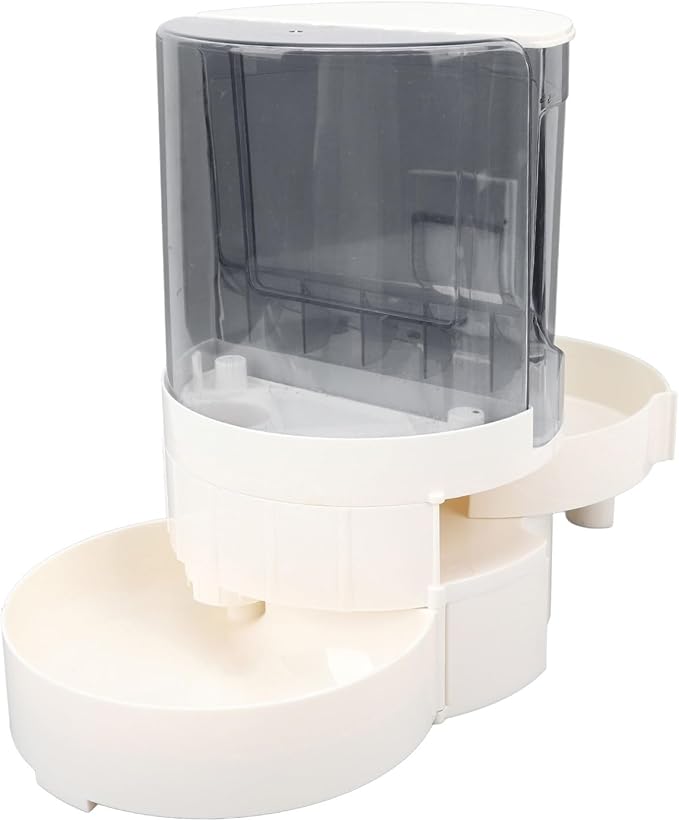 Automatic Pet Feeder, Smart Double Layer Rotating Dry Wet Food Dispenser with 1.3L Water Bowl, Adjustable Portion Control for Small Medium Dogs Cats