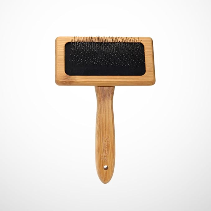 Beaupretty Wooden Pet Grooming Comb with Ergonomic Handle for Dogs and Cats Detangling and Hair Cleaning Tool Premium Skin-friendly Wood Removes Loose Hair Knots Dander and Tangles
