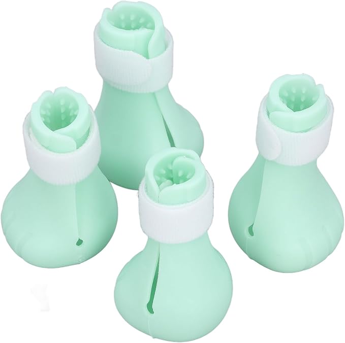 Cat Grooming Boots, Prevent Biting Adjustable Cat Covers for Injection for Bathing (Green)