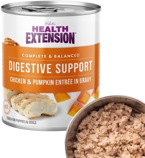 Health Extension Digestive Support Variety Pack Wet Dog Food, (9 oz, Case of 6 Cans) – Complete & Balanced with Superfoods & Gravy for Optimal Digestion
