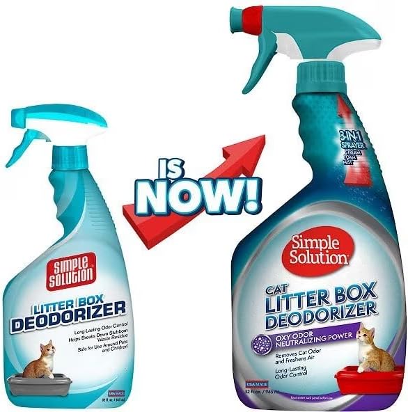Simple Solution Cat Litter Deodorizer, Litter Box Odor Eliminator, 32 Ounces