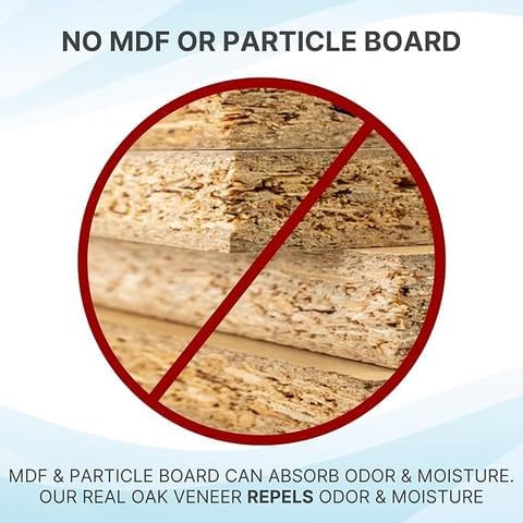 THE REFINED FELINE Refined Self-Cleaning Litter Box Cabinet, Wooden Cat Litter Box Enclosure for Automatic Litter Boxes, Smoke Gray, Cane Weave.