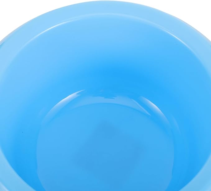 Toddmomy Dog Food Bowl Plastic Pet Feeding Bowl Travel Portable Water Dish for Dogs and Cats Blue Candy Color Sturdy Puppy Feeding Supplies