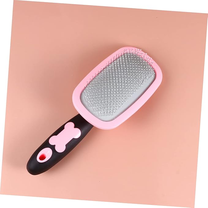 Pet Hair Remover Comb Dog Cat Grooming Supply Pet Massager Tool Ergonomic Grip Large Dot