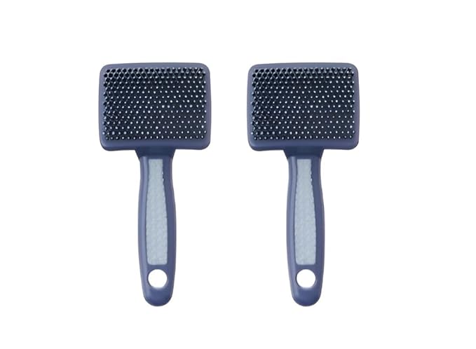 (2 Pack) ~ Plastic Cat Pin Brush - Pet Grooming Brush for Long Haired Cats, Kitten, Soft Bristle, Pin for Pets.