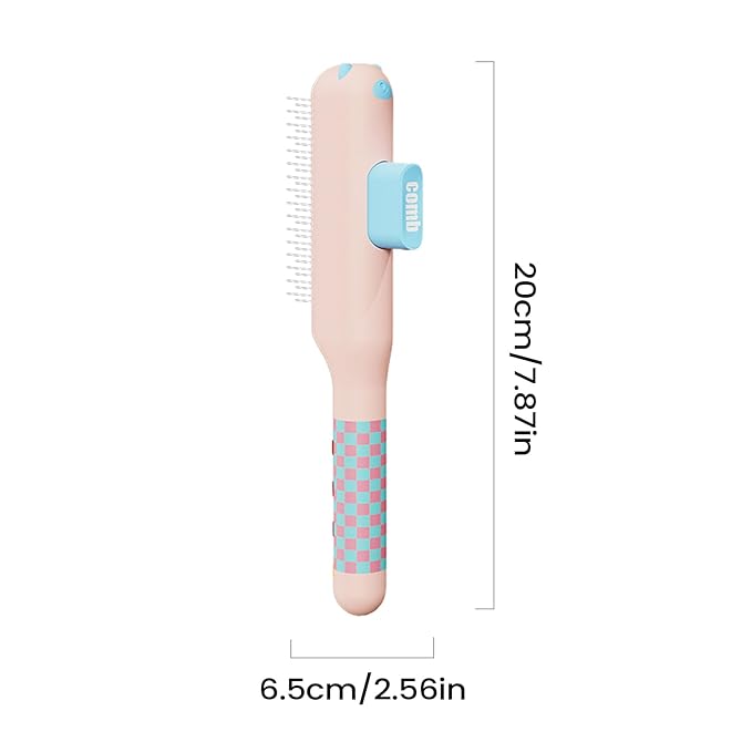 Cat Grooming Comb | Self-Cleaning Anti Slip Tool with Metal Teeth - Cat Hair Comb,for Dog Puppy Animals Indoor Home Shedding