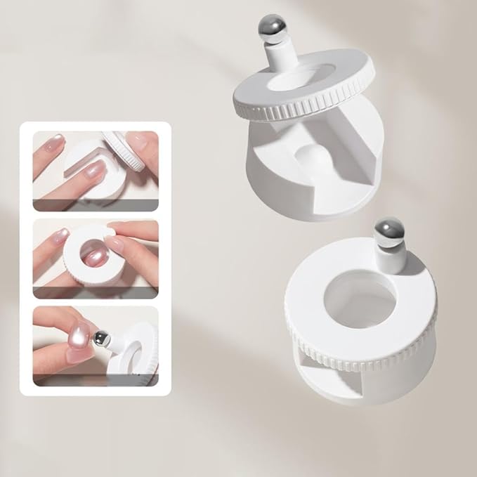 Rotating Cat Eye Magnet, Adjustable Cylinder Stand, Beginner Friendly Nail Tool with Uniform Magnetic Force and Excellent Light Absorption, Can Easily DIY Glossy Cat Eye Effect (#A)