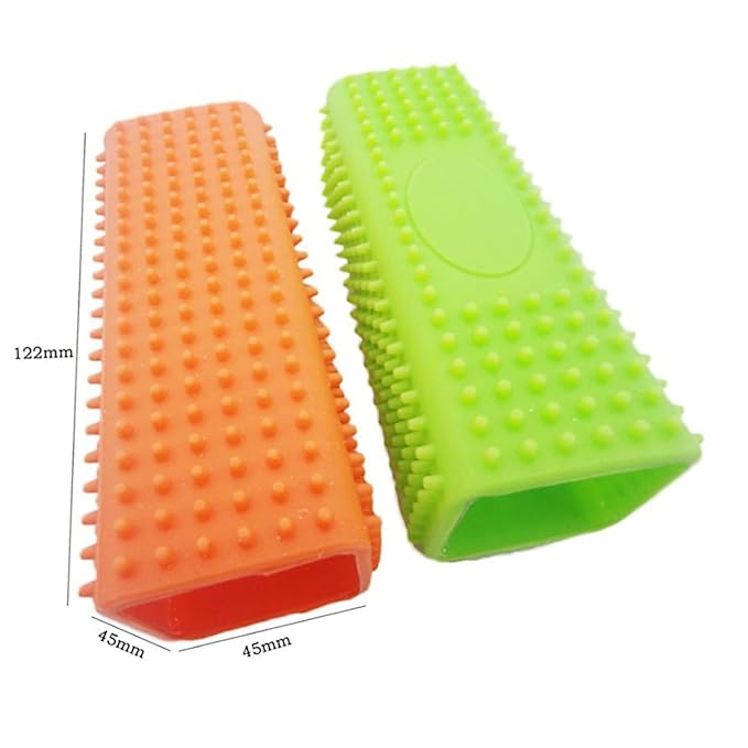 2pcs Silicone Pet Hair Remover Brush Cleaner for Dog for Carpets Sofa Bedding and Clothing Tidy up Your Orange