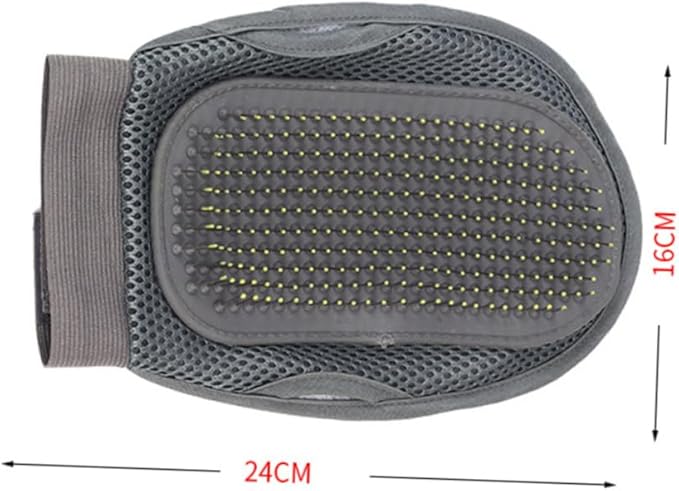 BESPORTBLE Pet Massaging Deshedding Glove Dematting Comb for Dogs Dog Grooming Glove Grey