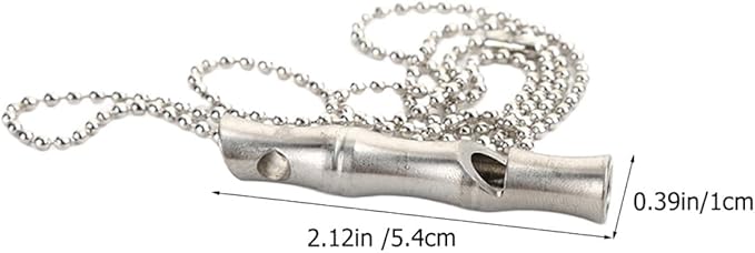Alasum Dog Training Whistle Silent Bark Control Stainless Steel with Hanging Chain Multipurpose Outdoor Camping Supply for Dogs and Pets