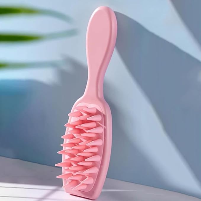 Pet Grooming Brush Dog Bath Massage Brush Silicone Handle Soft Pet Comb for Dogs Puppy Bathing Supplies Pink