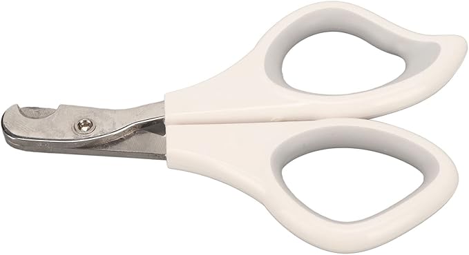 Stainless Steel Cat Nail Clippers - Professional Trimmers for Cats, Ergonomic Handle (灰白)