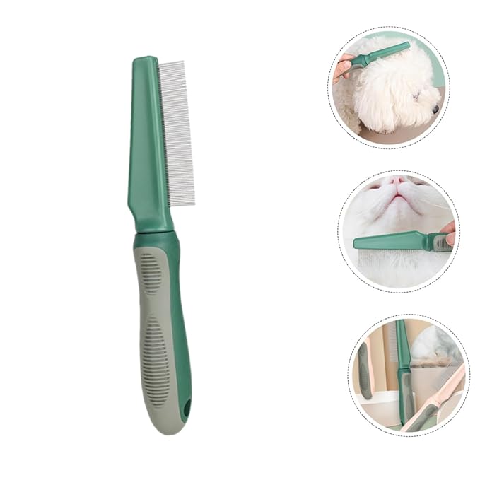 Multi-functional Pet Comb for Cats and Dogs Portable Grooming Tool with Dense Needle Design for Knot Removal Comfortable Grip and Stylish Look for Floating Hair and Prevention