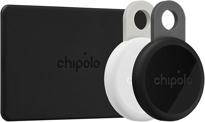 Chipolo Bundle (2x LOOP + CARD)-Rechargeable Bluetooth Tracking tag, Item Locator for Keys & Bags and Wallet Tracker, Compatible with Apple or Google, Call Your Phone & Out of Range Alerts for Android