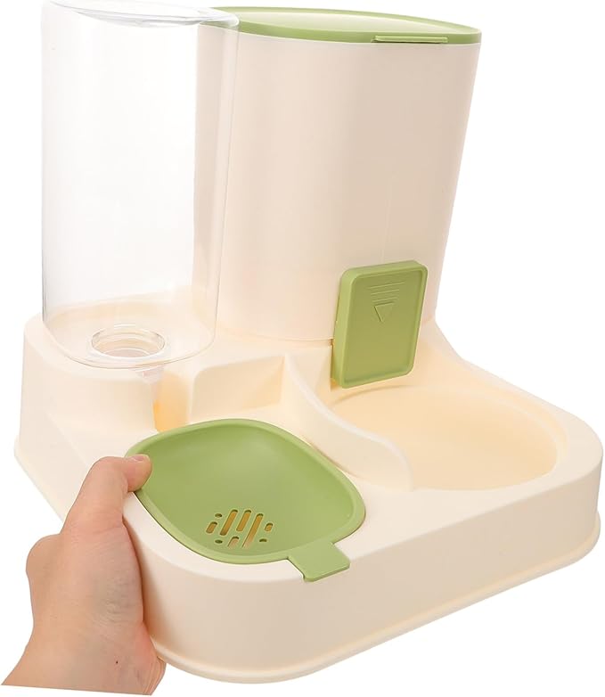 Pet Feeder Station Auto Water Dispenser Dual Food Water Bowl Easy Clean for Dogs Cats
