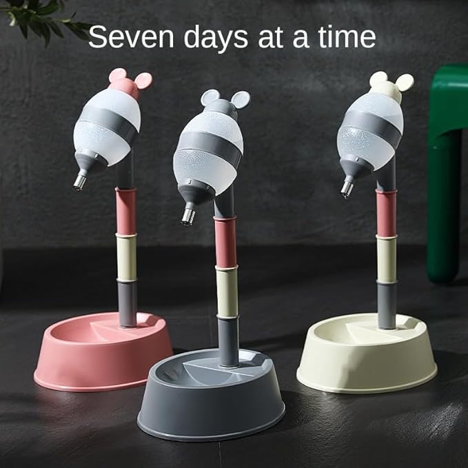 Buyter 2 in 1 Cat Feeder,Adjustable Dog Food Feeder & Water Dispenser,Pet Food Water Dish 2.2L Food and 528ML Waterer