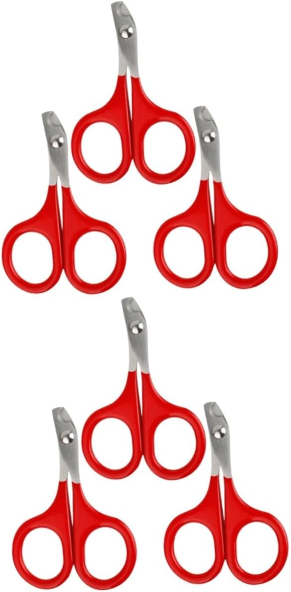 Beaupretty 6pcs Dog Nail Trimmer Stainless Steel for Dogs Cat Grooming Scissors Pet Nail Bend Cutter Home Salon Clipper
