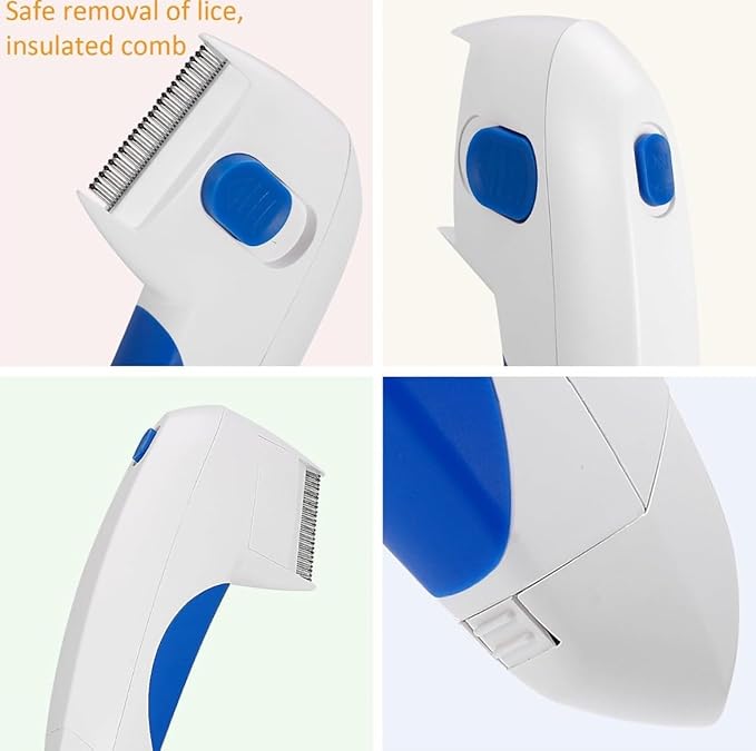 Electric Pet Grooming Comb, Removes Loose Hair, Suitable for Cats, Dogs & Rabbits, white