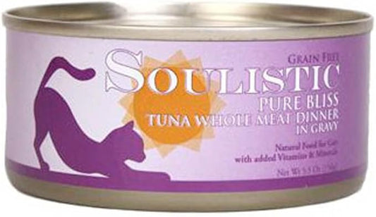 Soulistic Originals Pure Bliss Tuna Whole Meat Dinner in Gravy Wet Cat Food, 5.5 oz., Case of 8