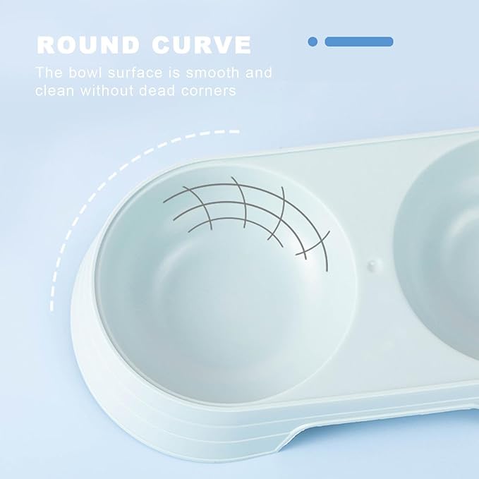 Dog Bowls,Macaron Elevated Double Cat Bowl - Pet Bowls for Small Medium Large Dogs Cats Pet Food Water Feeder Chub Supplies