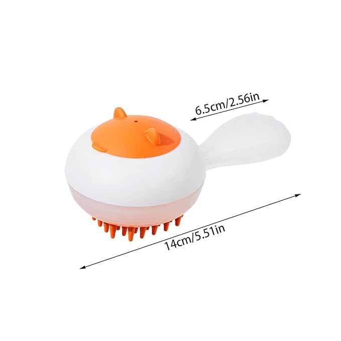 Pet Comb Bath Brush, Ergonomic Pet Bath Massage Brush for Cat Dog, Grooming Shampoo Brush Dual Use Of Dry/Wet Hair Removal Brushes, Shower Wash Brushes for Long & Short Hair Pets (2 pcs)