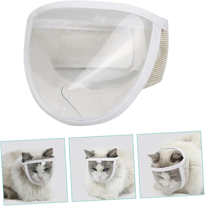 2pcs Muzzle Grooming Muzzle for Cats Breathable Cover for Nail Clipping and Bathing Circumference Prevents Biting and Scratching
