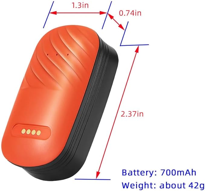 4G Smart GPS Pet Tracker with Real-Time Location Tracking,Waterproof, Historical Trajectory, Long Battery Life, Nationwide Coverage, Fits All Collars(Subscription Required)