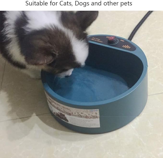 Babypet Pet Heated Bowl, 2000ml Thermal Automatic Constant Temperature Pet Heating Feeding Drinking Bowls Small, Medium Large Dogs and Cats
