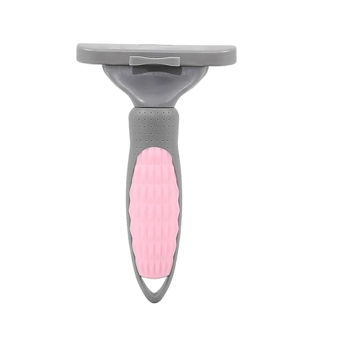 Pet Thinning Comb Large Dog Knotting Hair Removal Comb One Click Cleaning Of Floating And Broken Hair Cat Dog Supplies(Pink,L-16x11cm)